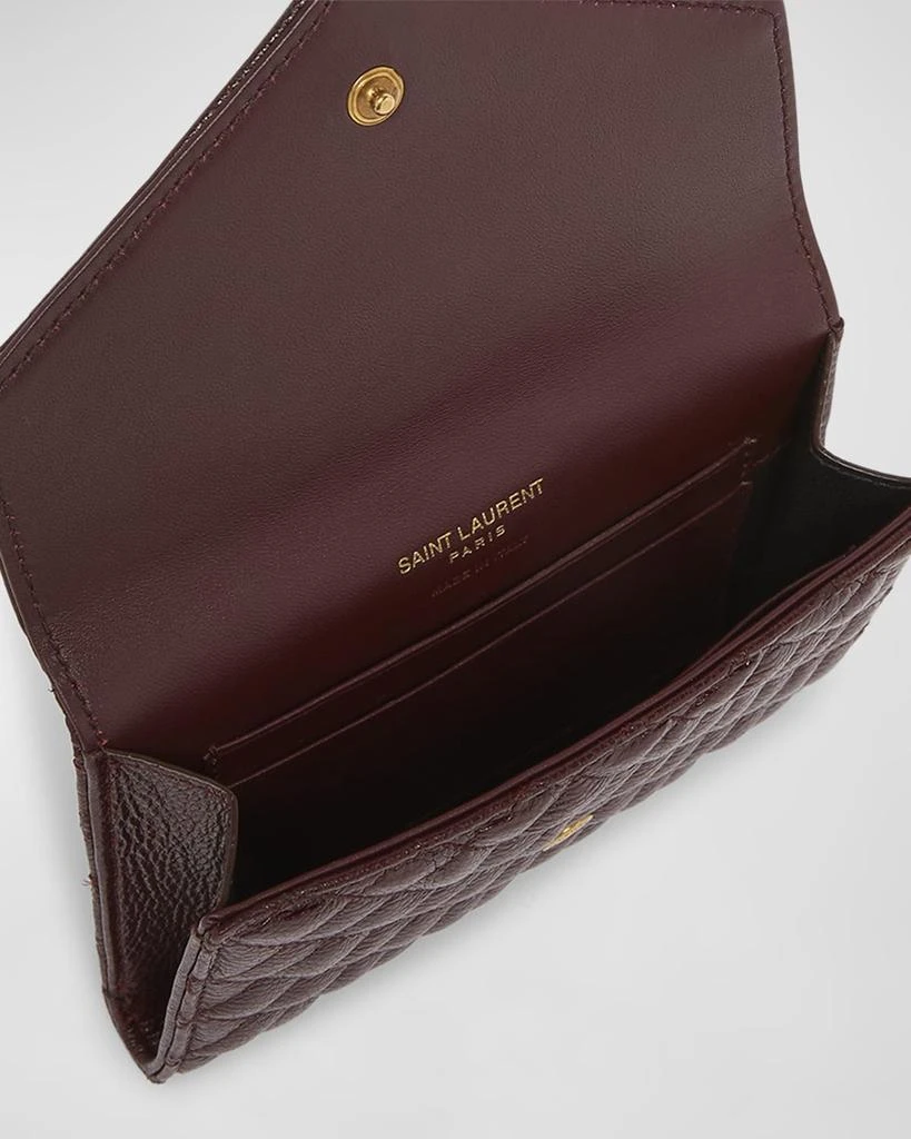 Yves Saint Laurent Small YSL Envelope Flap Wallet in Quilted Leather 4