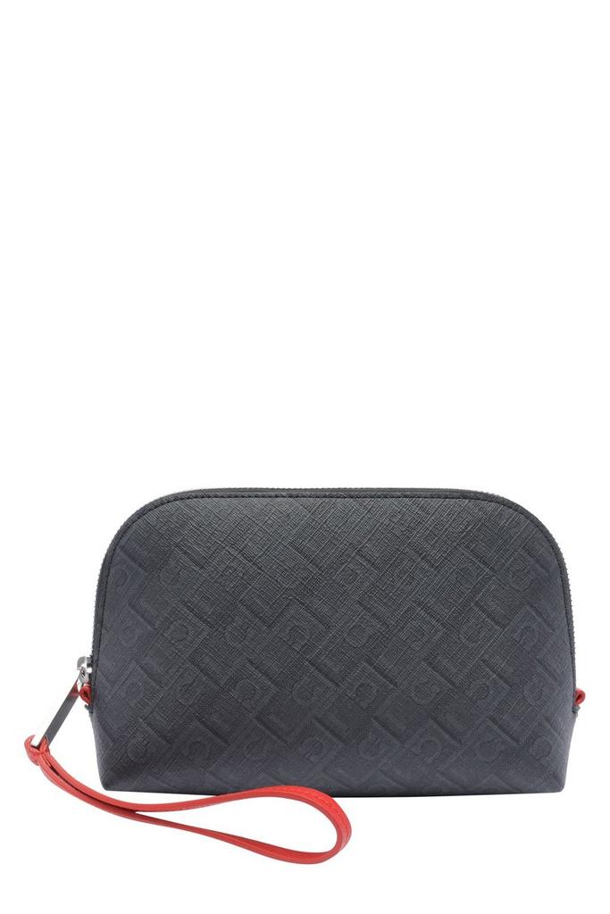 Salvatore Ferragamo Ferragamo Monogram Printed Zipped Wash Bag