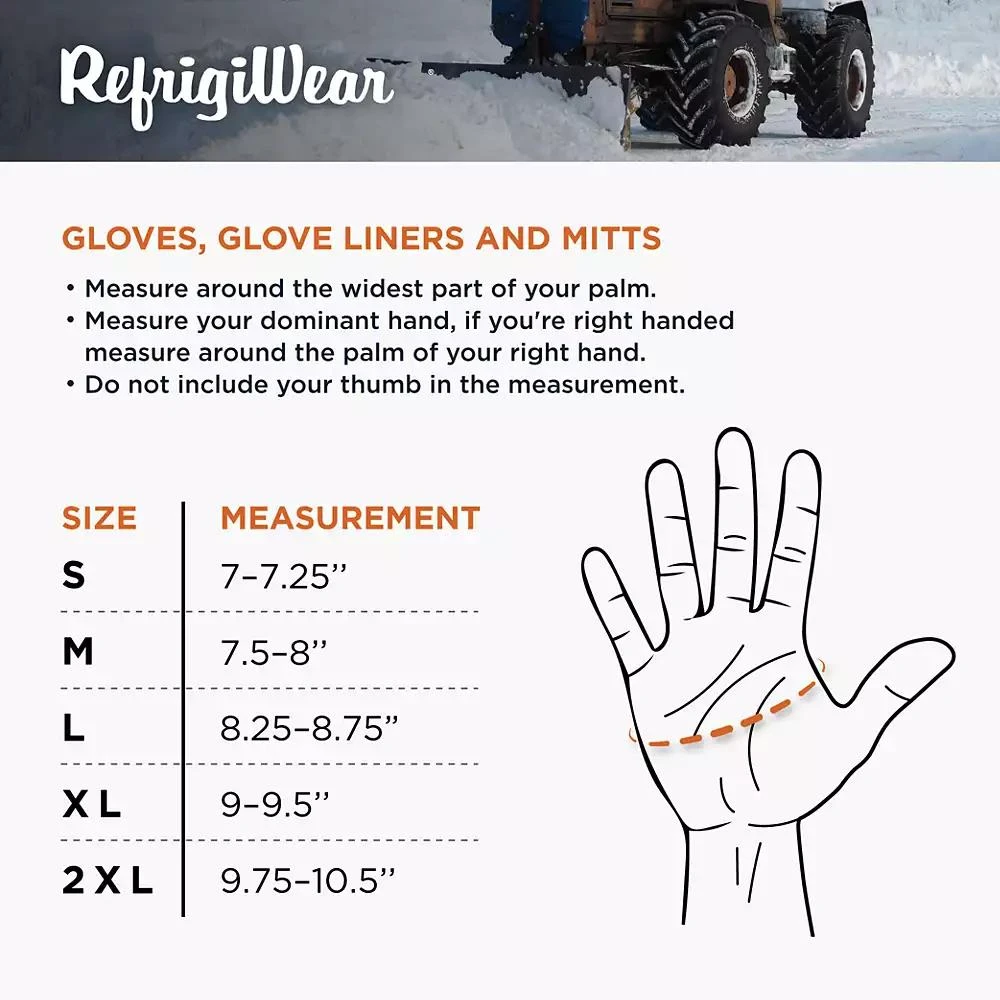 RefrigiWear Men's Extreme Freezer Gloves with Touch-Rite Nib - Insulated, Impact Protection, Touchscreen Compatible Work Gloves for -30°F 7