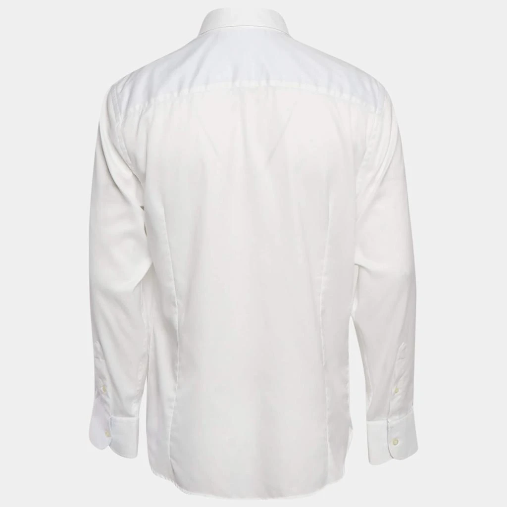 Emporio Armani Emporio Armani White Cotton Blend Button Down Shirt XL 2