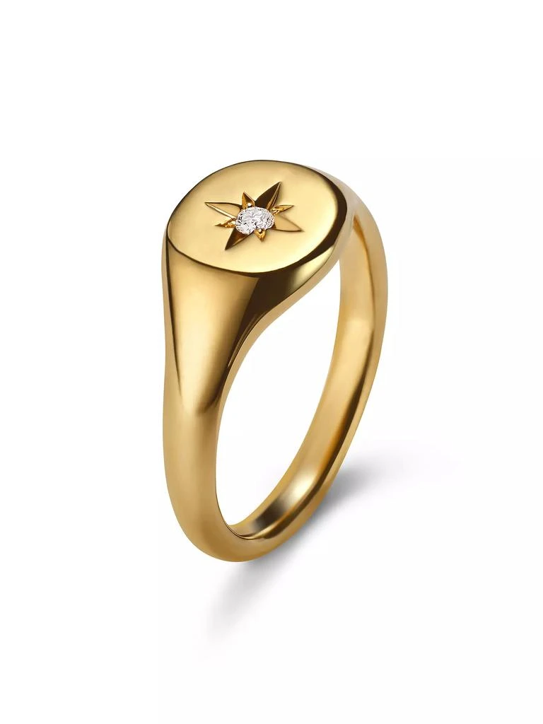 David Yurman Cable Collectibles Starset Pinky Ring In 18K Yellow Gold 4