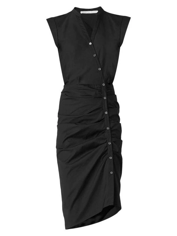 VERONICA BEARD Core Bell Ruched Mini Shirtdress 4