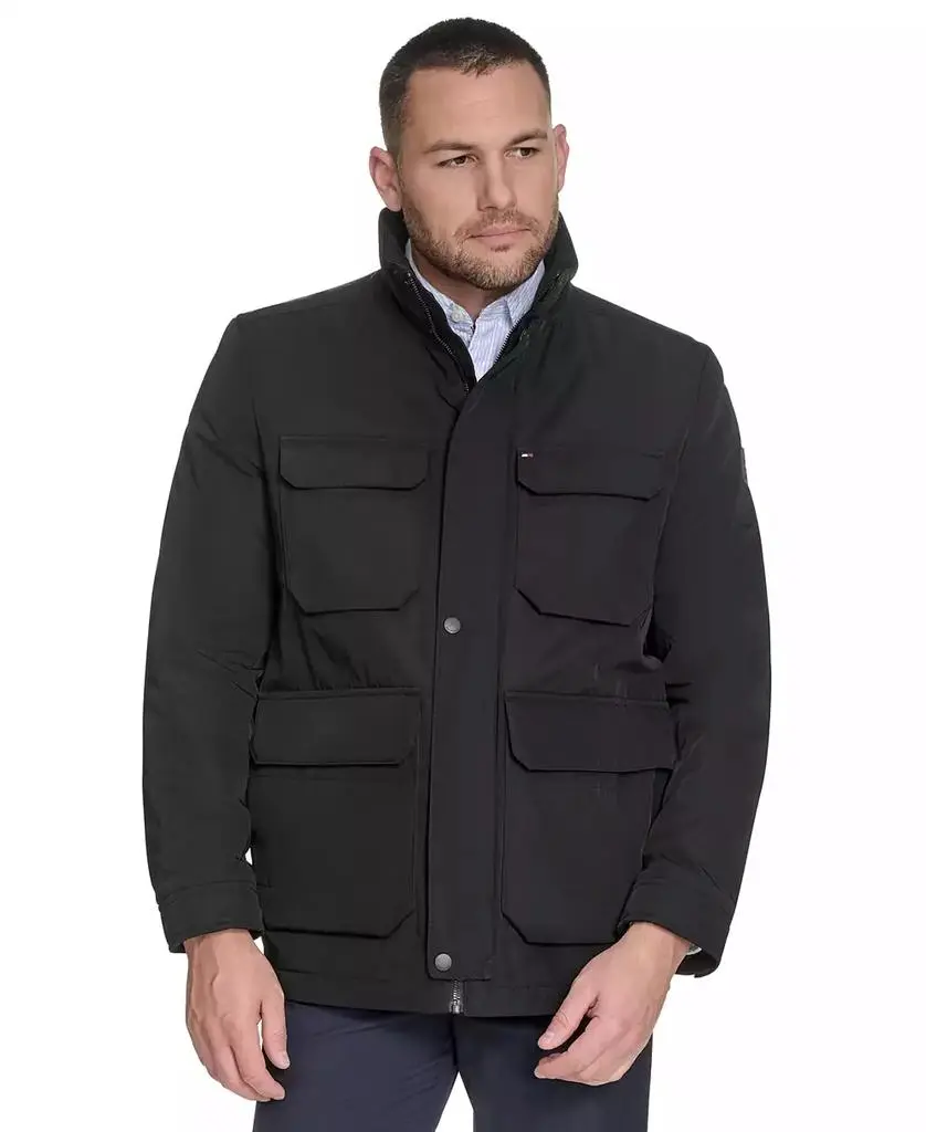 Tommy Hilfiger Men's Four Pocket Military-Inspired Field Jacket