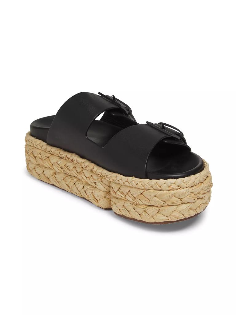 Clergerie Qiana2 Leather Espadrille Sandals