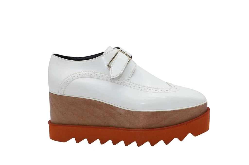 Stella McCartney Stella McCartney Scarpa Dana Platform Brogue in White Faux Leather 1