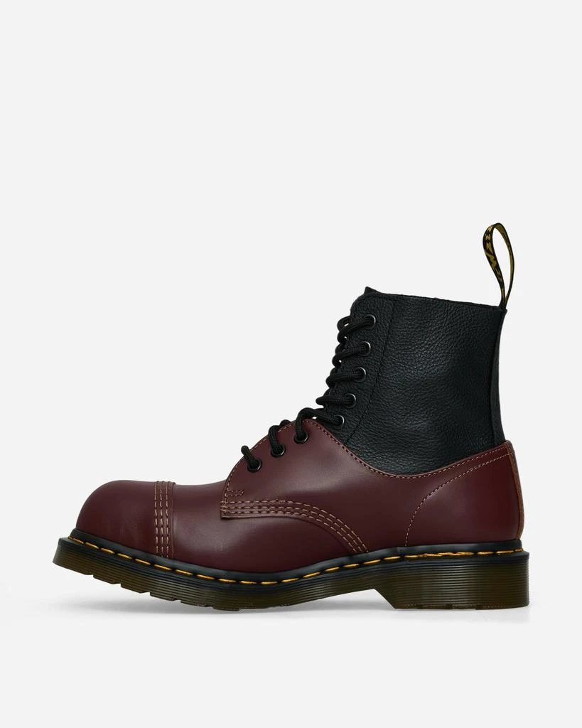 MM6 Women's Dr. Martens 1460 Twisted and Reimagined Steel Toe Boots Black / Oxblood 4