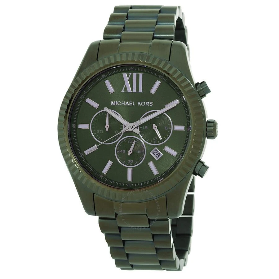 Michael Kors Lexington Chronograph Quartz Green Dial Men's Watch MK9166 1