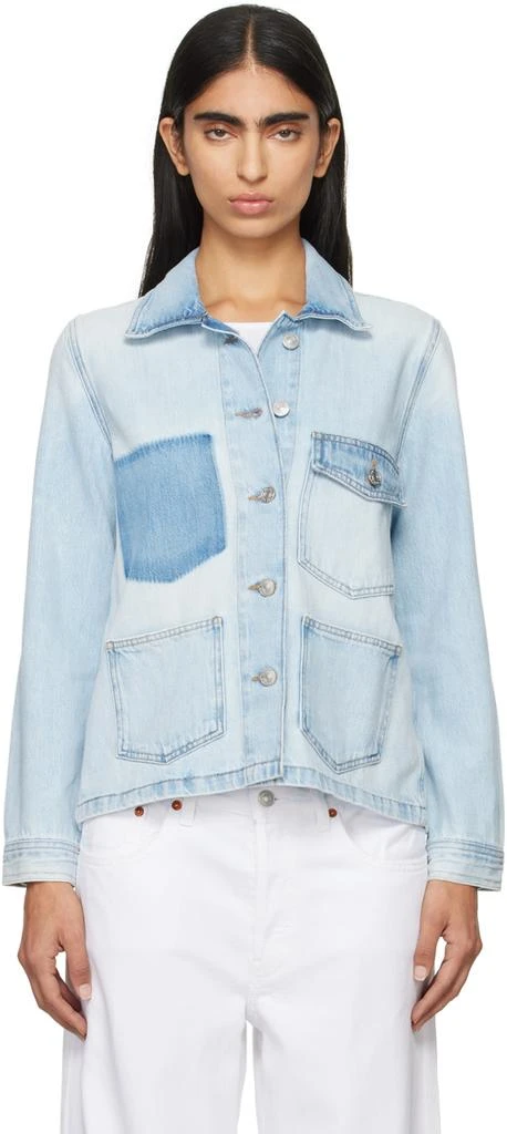 FRAME Blue Chore Denim Jacket - Jackets - BeyondStyle