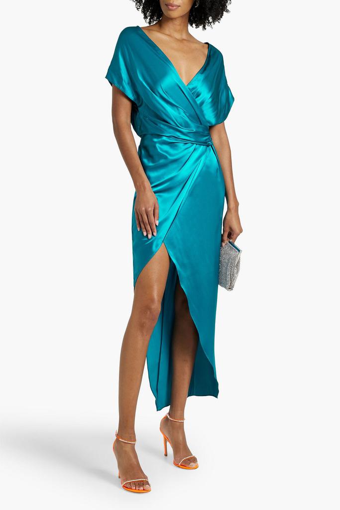 Michelle Mason Wrap-effect silk-satin midi dress