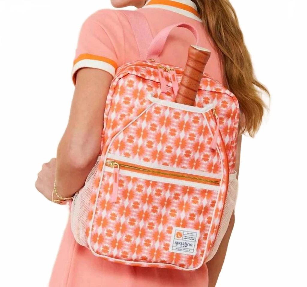 spartina 449 Women
s River Club Pickleball Backpack In Red 4
