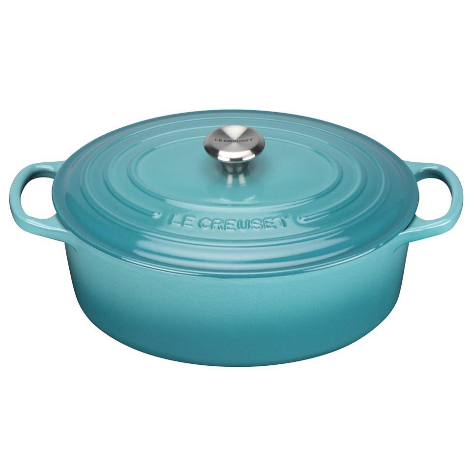 Le Creuset Le Creuset Signature Cast Iron Oval Casserole - 27cm - Bamboo Green