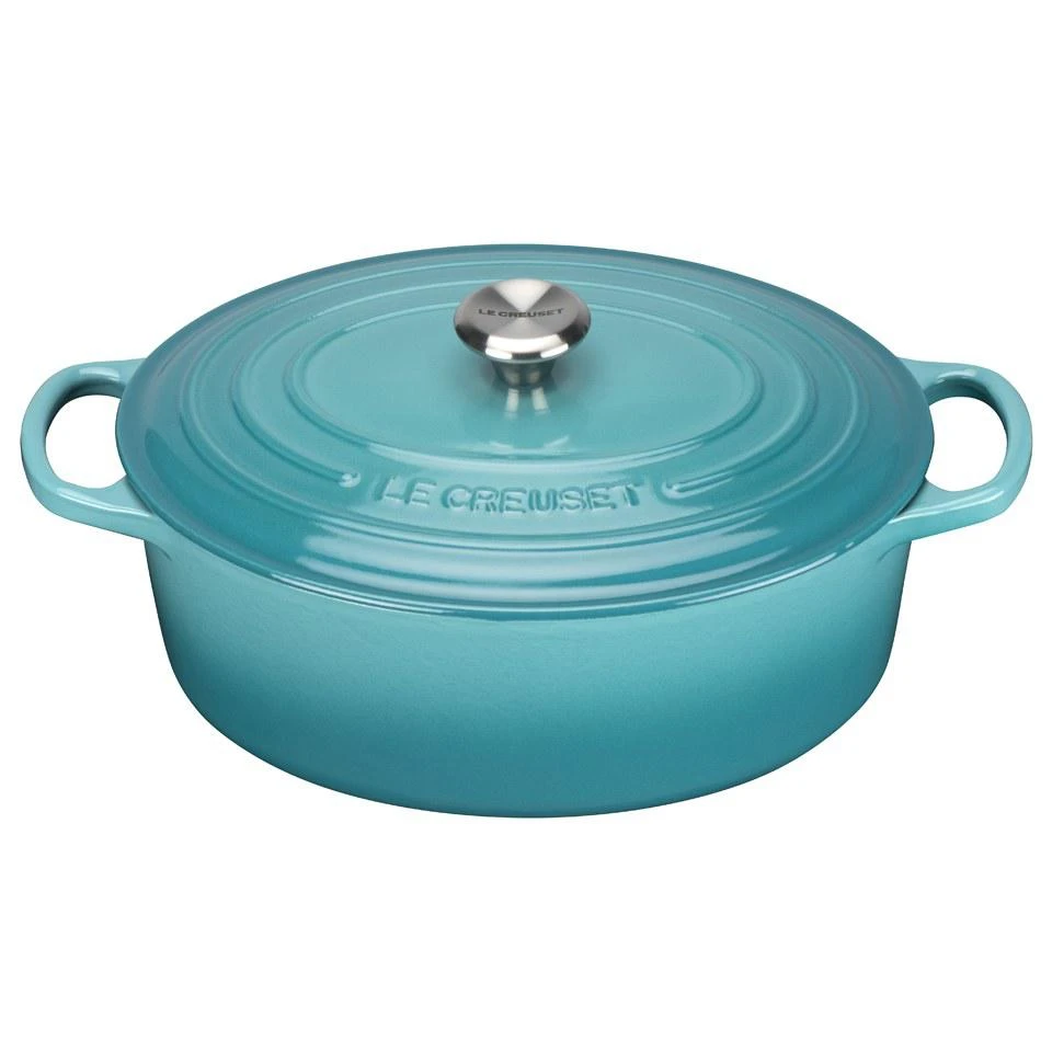 Le Creuset Signature Cast Iron Oval Casserole - 27cm - Bamboo Green 1