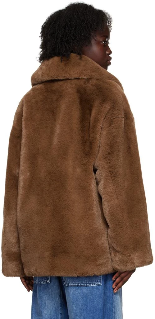 STAND STUDIO Brown Savannah Faux-Fur Jacket 3