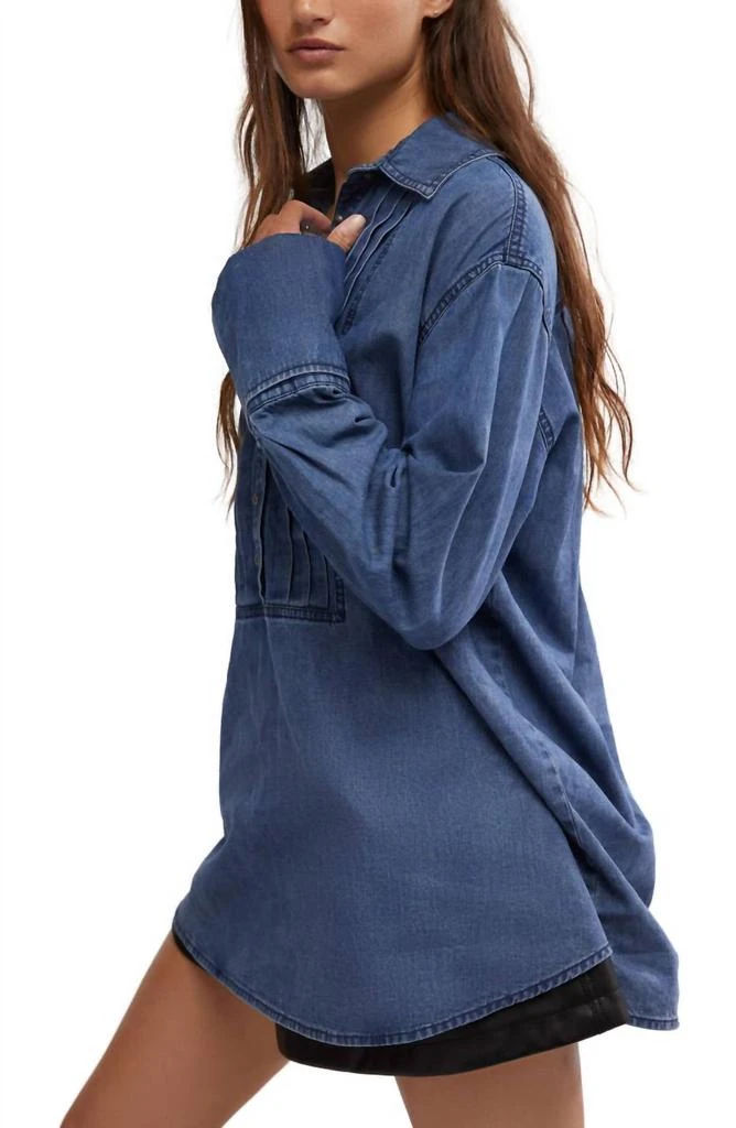 Free People Free People - After Hours Denim Top 2