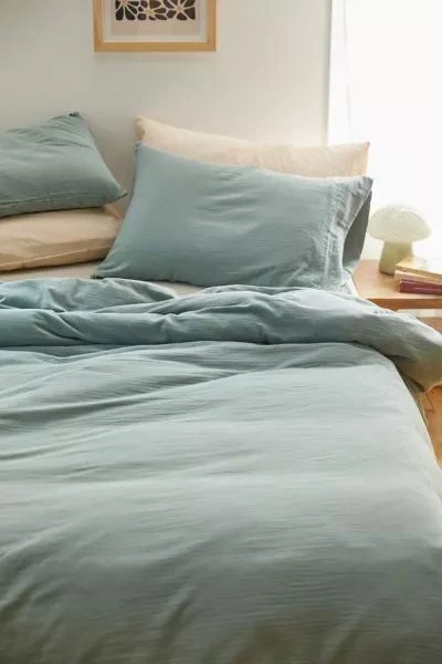 Urban Outfitters Cozy Crinkle Duvet Cover Set 1