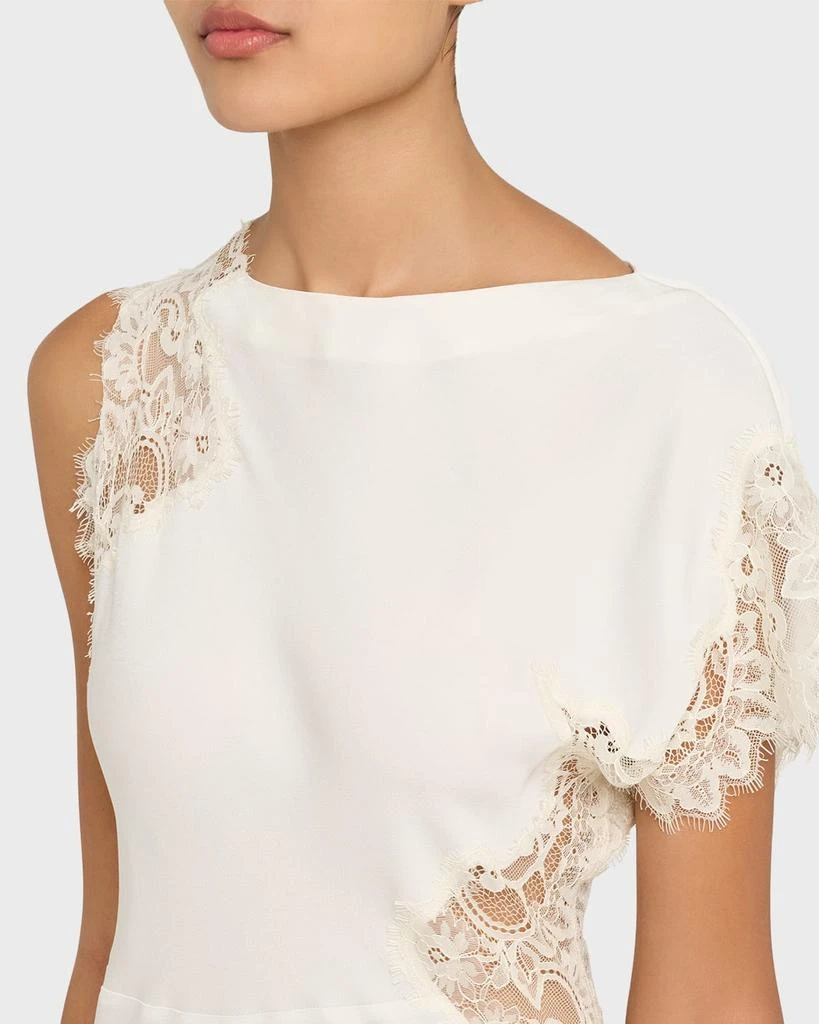 A.L.C. Alessia Satin and Lace Maxi Dress 5