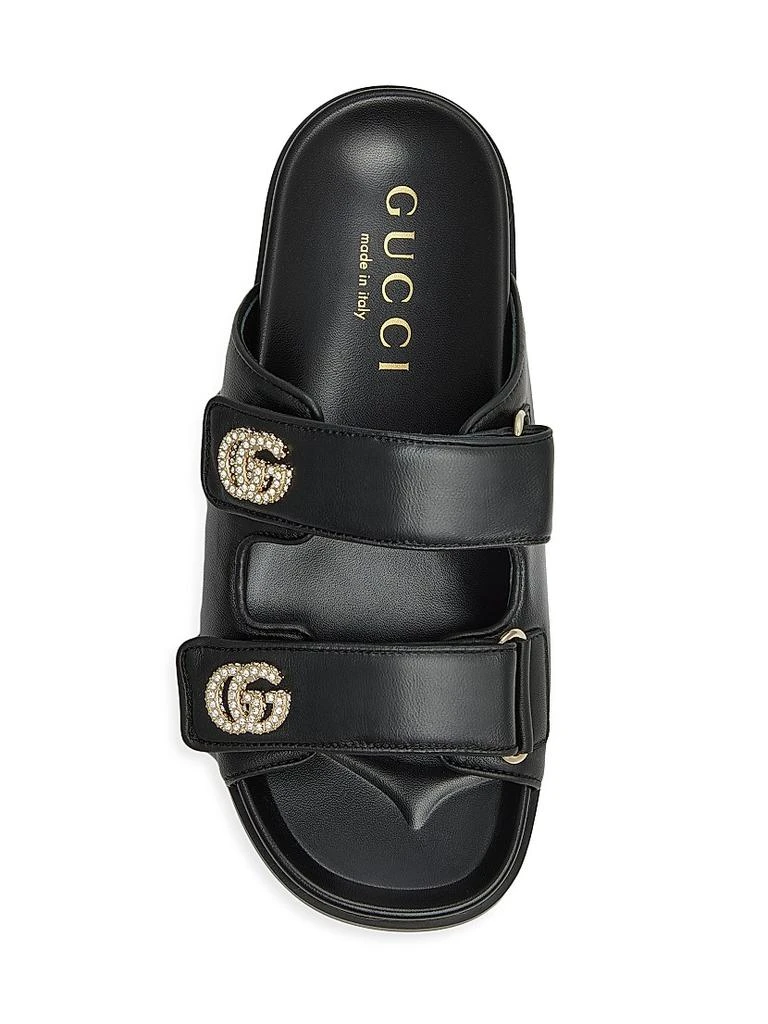 Gucci Marmont Leather Flat Sandals 4