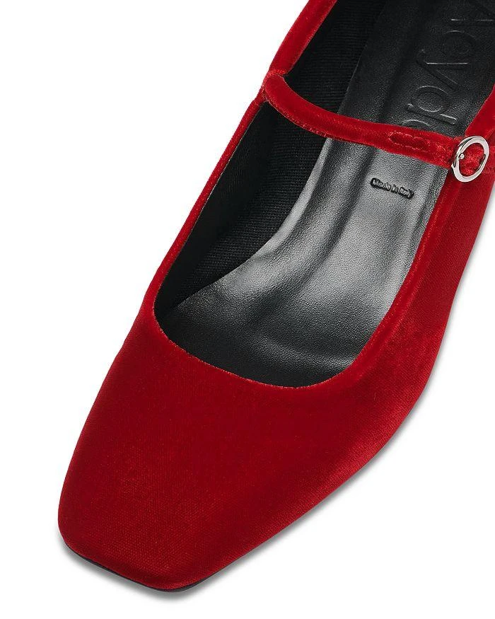 AEYDE Women's Aline Red Block Heel Pumps 5