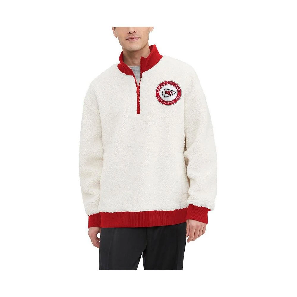 Tommy Hilfiger Men's Cream Kansas City Chiefs Jordan Sherpa Quarter-Zip Sweatshirt 1