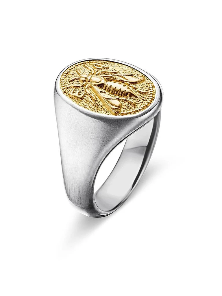 David Yurman Petrvs Bee Pinky Ring in Sterling Silver 5