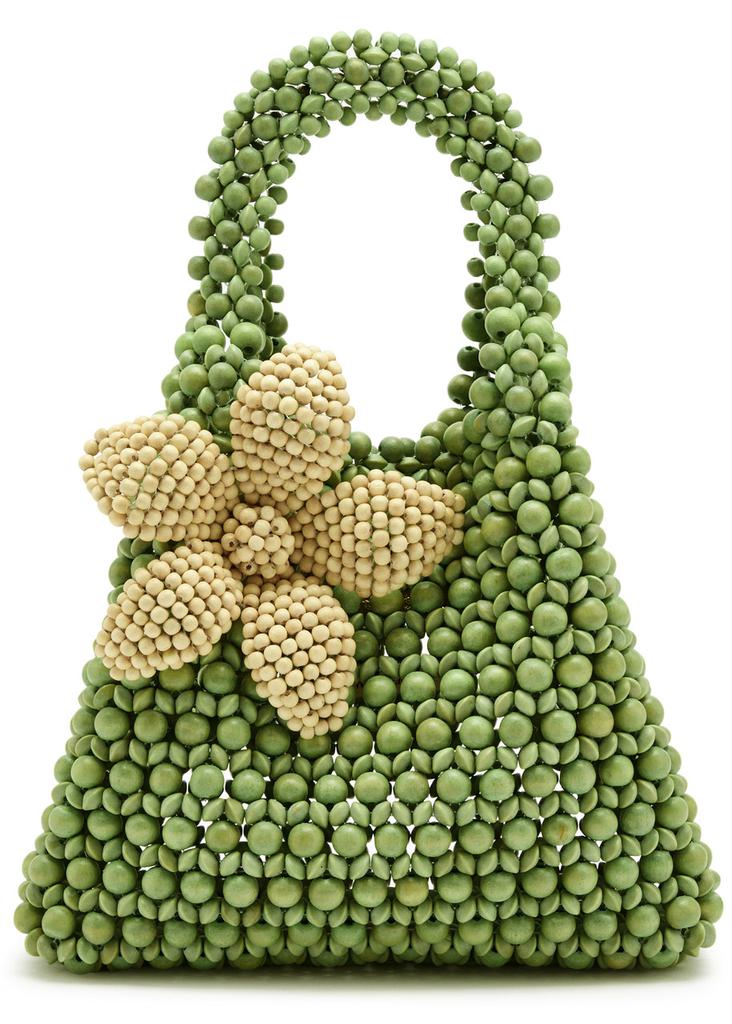 ARANAZ Flora beaded top handle bag