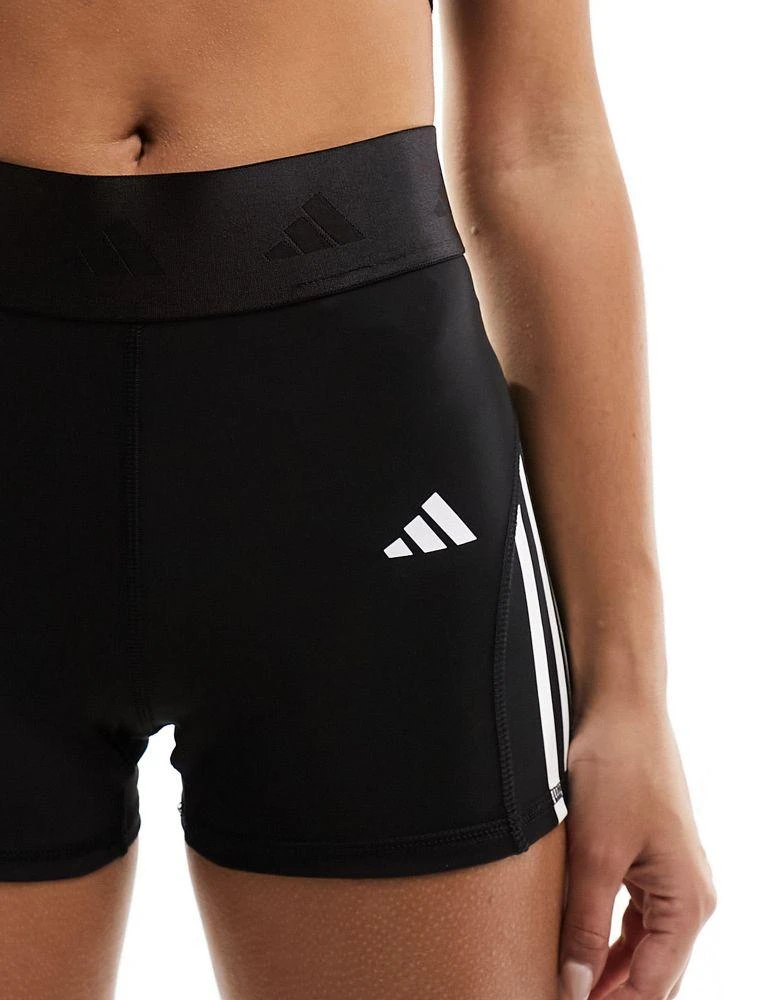 Adidas adidas Training Hyperglam 3 inch tight shorts in black 5