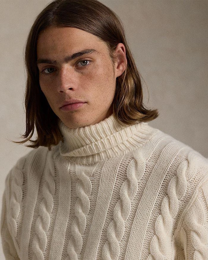Ralph Lauren Cable Knit Wool Cashmere Turtleneck Sweater 4