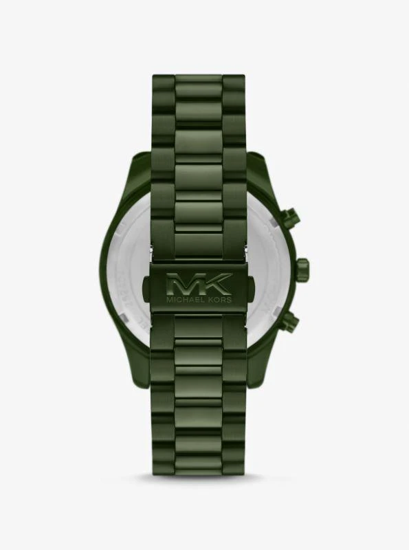 Michael Kors Oversized Lexington Green-Tone Watch 3