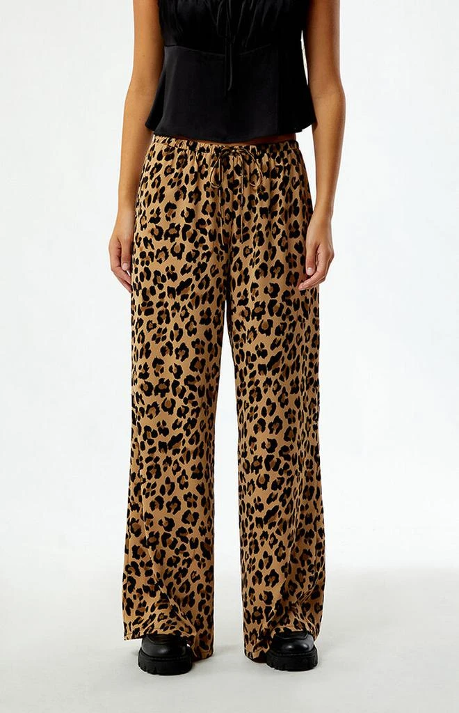 PacSun Leopard Pull-On Wide Leg Pants 2
