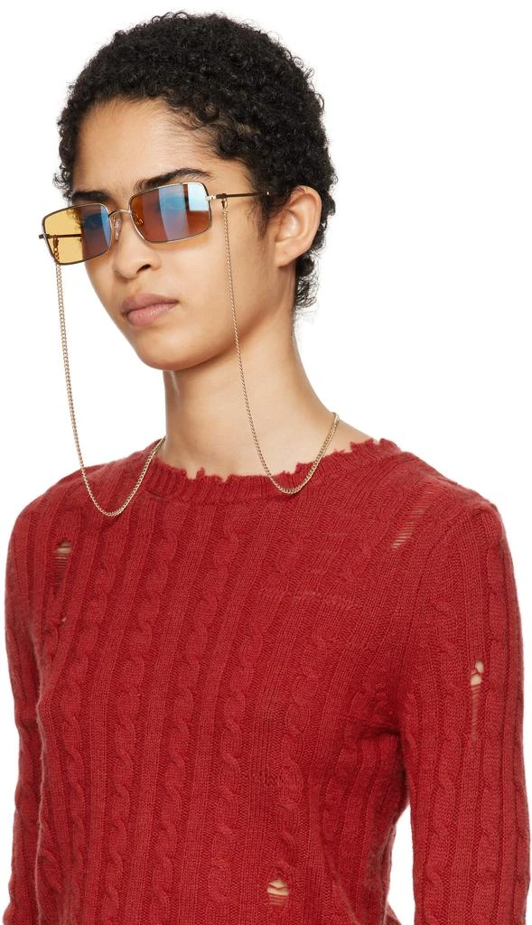 Marc Jacobs Gold Metal Logo Chain Sunglasses 4