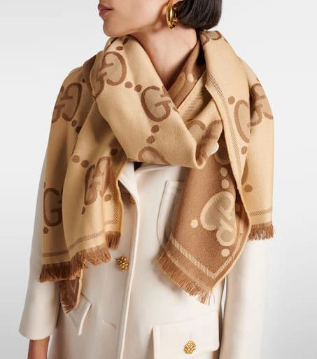 Gucci GG wool jacquard scarf 2