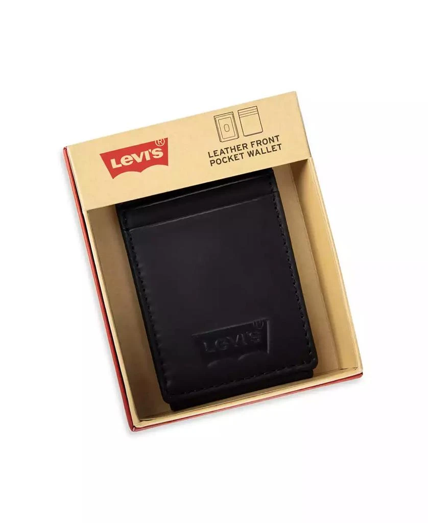 Levi's Men's RFID Genuine Leather Front Pocket Wallet 7