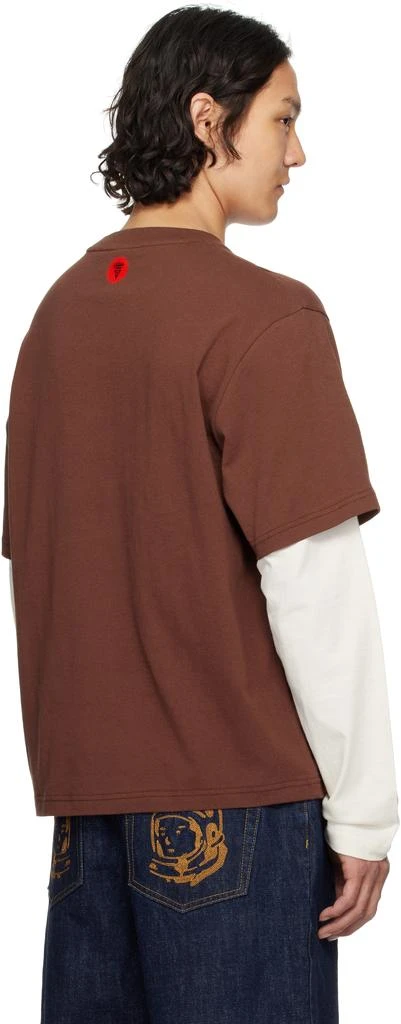 Icecream Brown Running Dog Layered LS T-shirt 3