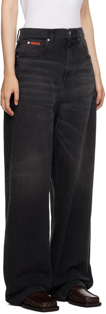 Martine Rose Black Wide-Leg Jeans