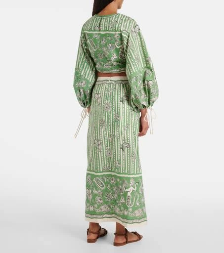 ALÉMAIS Lula printed cotton wrap skirt 3
