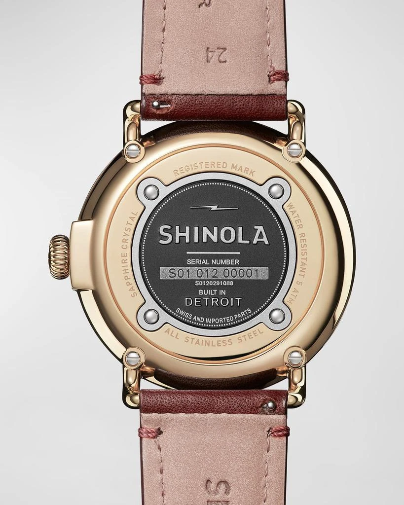 Shinola Men's Runwell Leather-Strap Watch, 47mm 4
