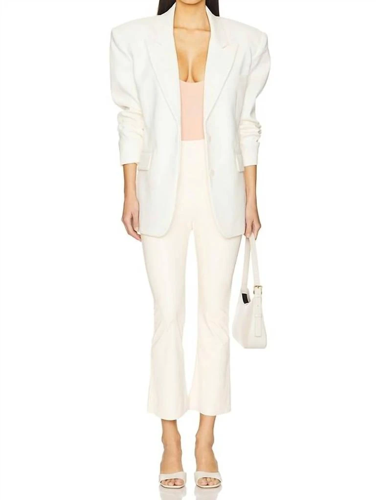 Commando Commando - Faux Leather Cropped Flare Leggings 5