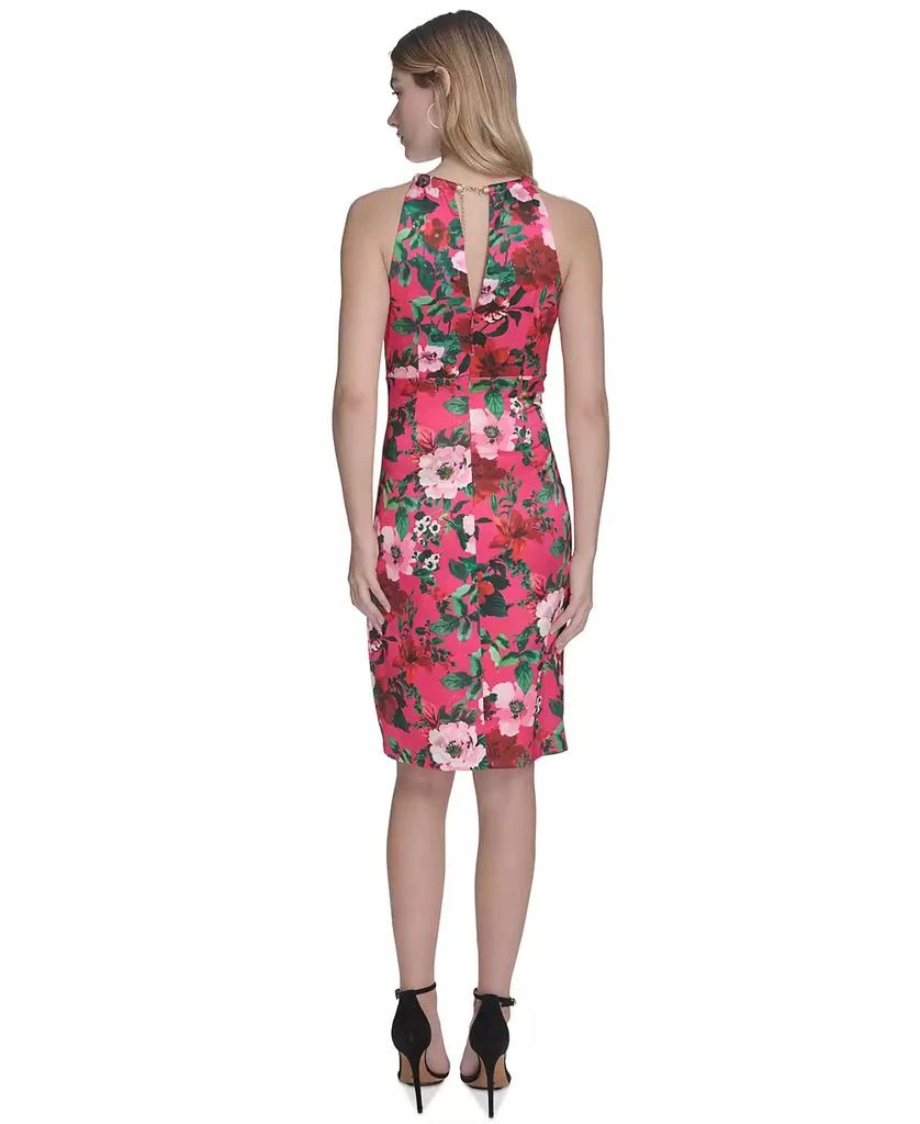 Eliza J Women
s Printed Side-Pleat Sleeveless Sheath Dress 5