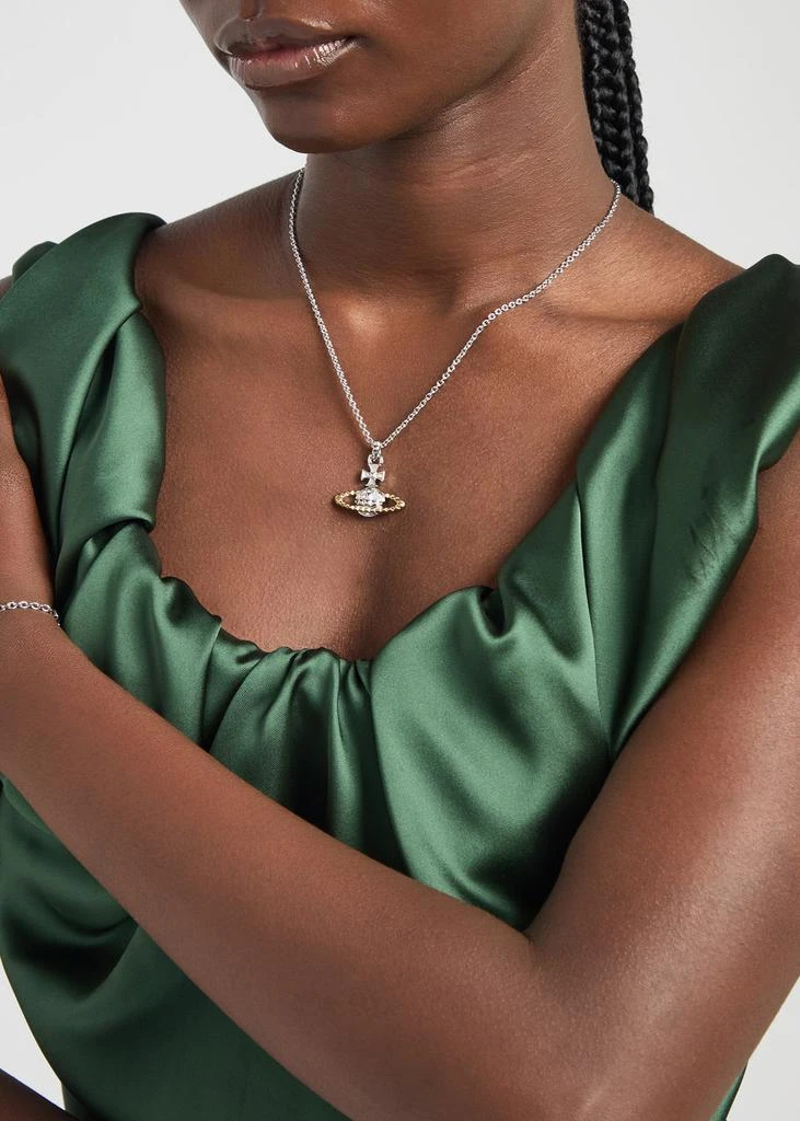 Vivienne Westwood Mayfair Bas Relief two-toned rhodium-plated necklace 2