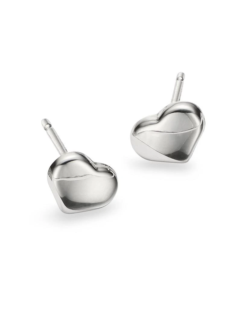 Roberto Coin 18K White Gold Small Heart Earrings 3