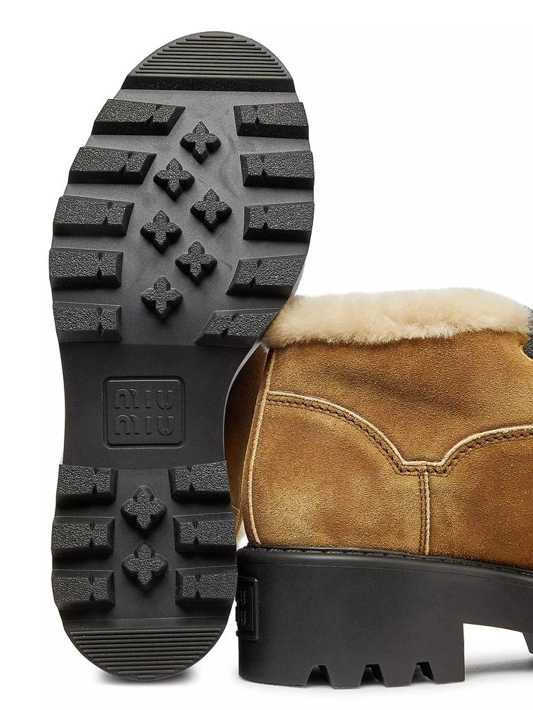 Miu Miu Shearling Wallaby Leather Booties 6