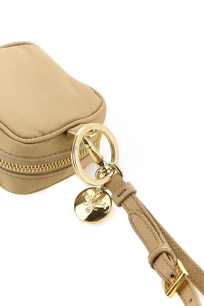 Prada Beige Re-Nylon Re-Edition 1978 key ring 2