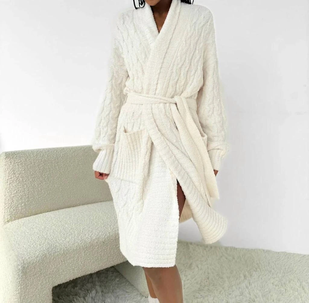 Splendid Splendid - Cozy Fuzzy Pj Cable Robe