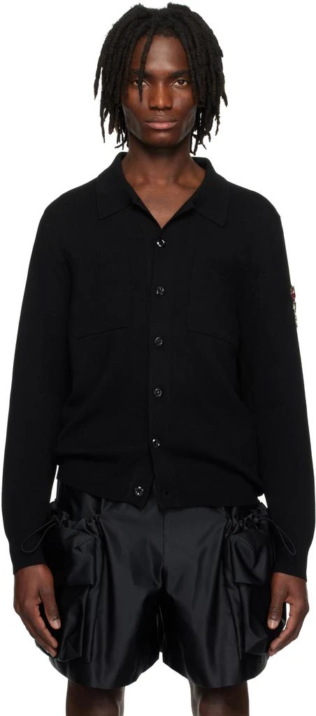 Simone Rocha Black Knit Workwear Cardigan 1