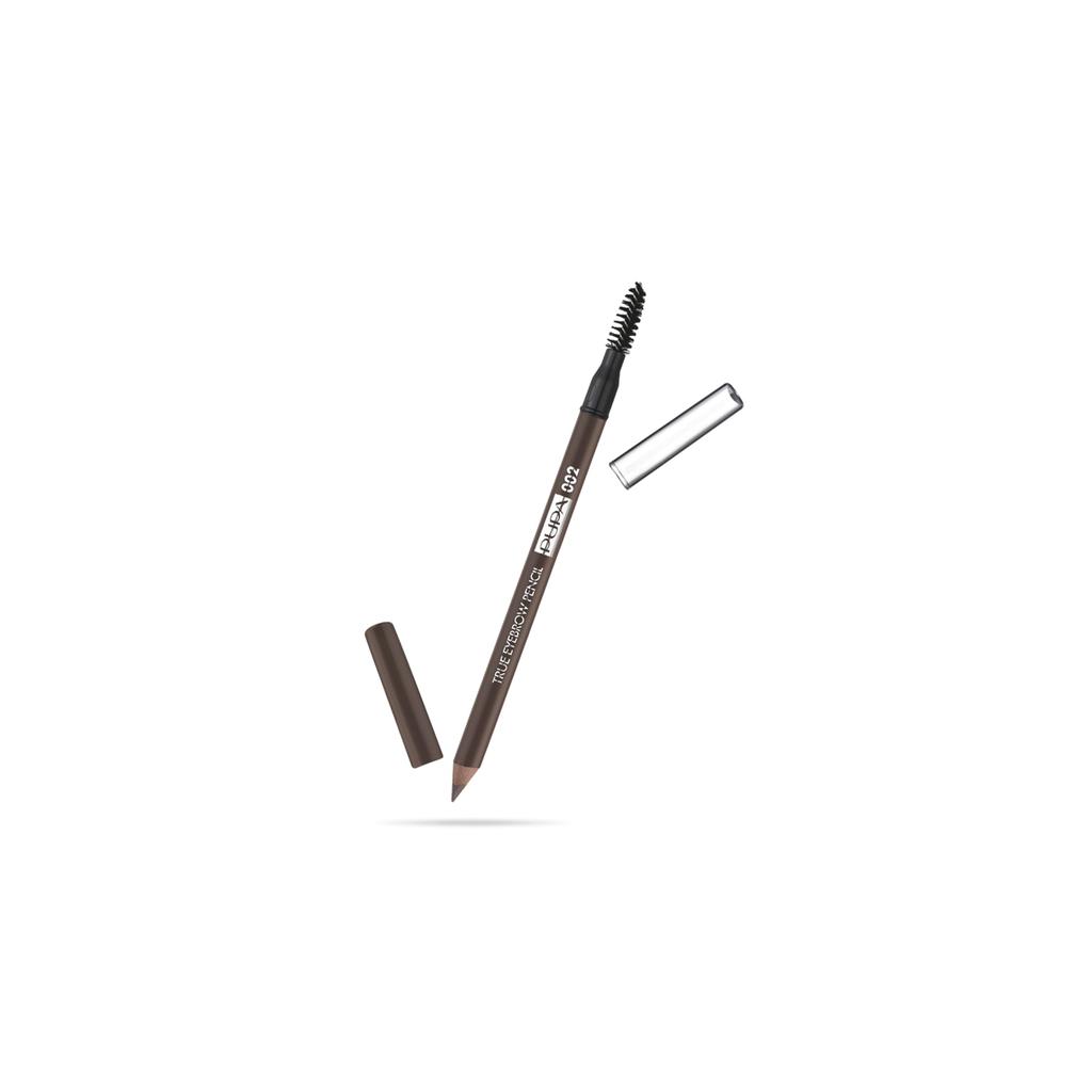 PUPA Milano True Eyebrow Pencil Waterproof - 002 Brown by  for Unisex 0.023 oz Eyebrow Pencil