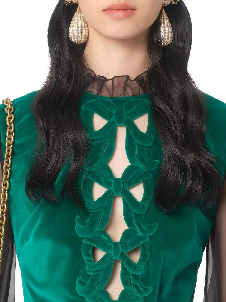 Valentino Short Embroidered Organza Dress 7