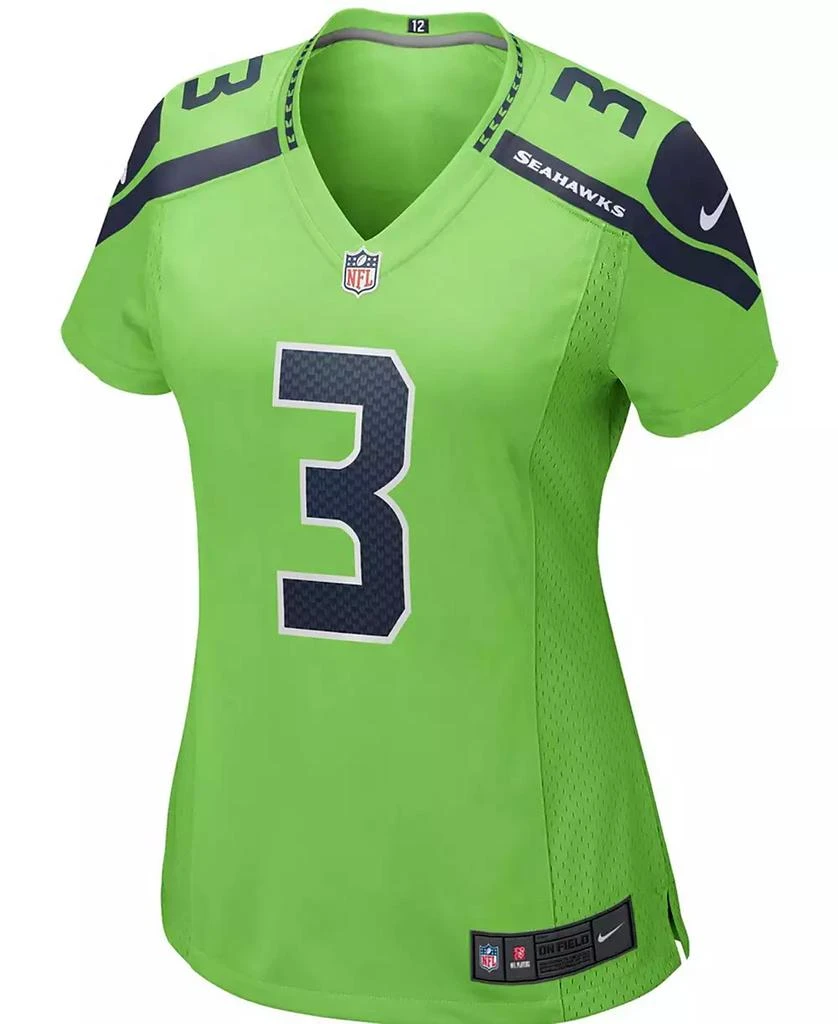 NIKE Women's Russell Wilson Neon Green Seattle Seahawks Alternate Game Jersey 3