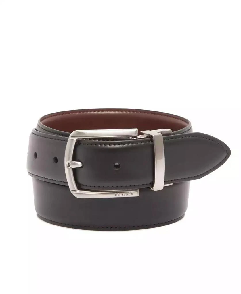 Tommy Hilfiger Men's Reversible Textured Stretch Casual Belt, Created for Macy's 1