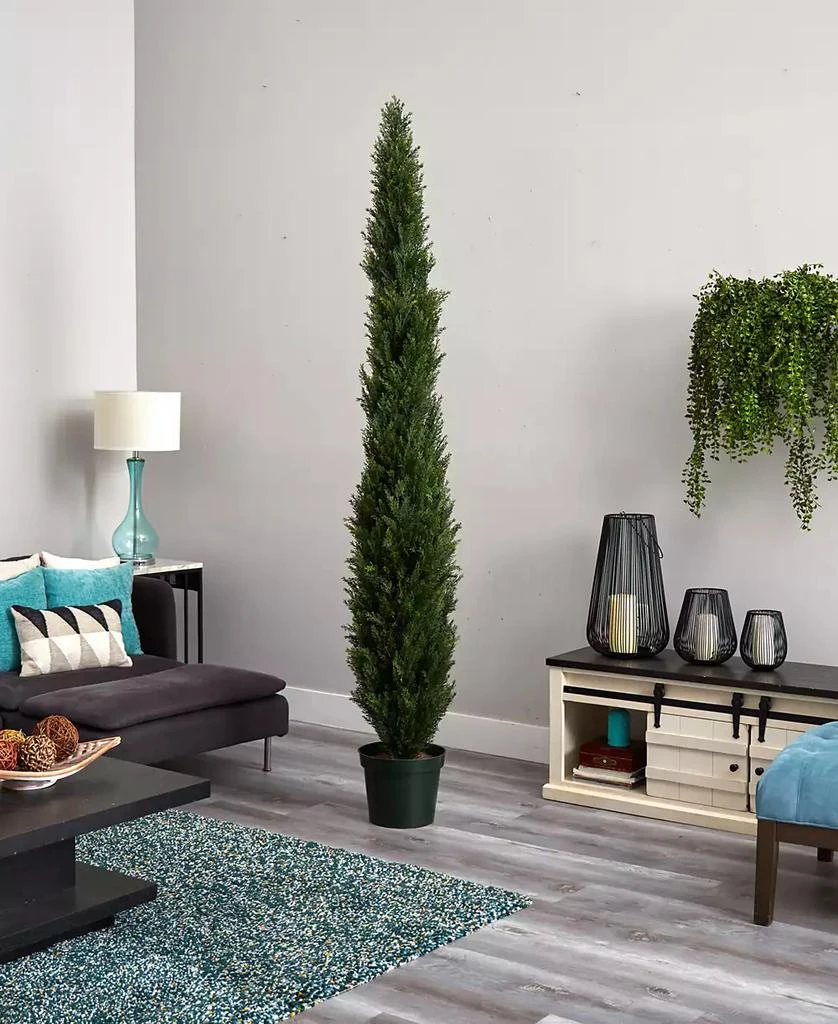 NEARLY NATURAL 8' Mini Cedar Pine Tree in 12” Pot 3