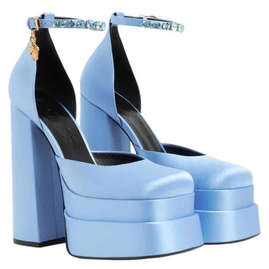 Versace Medusa Aevitas Satin Platform Pumps 2
